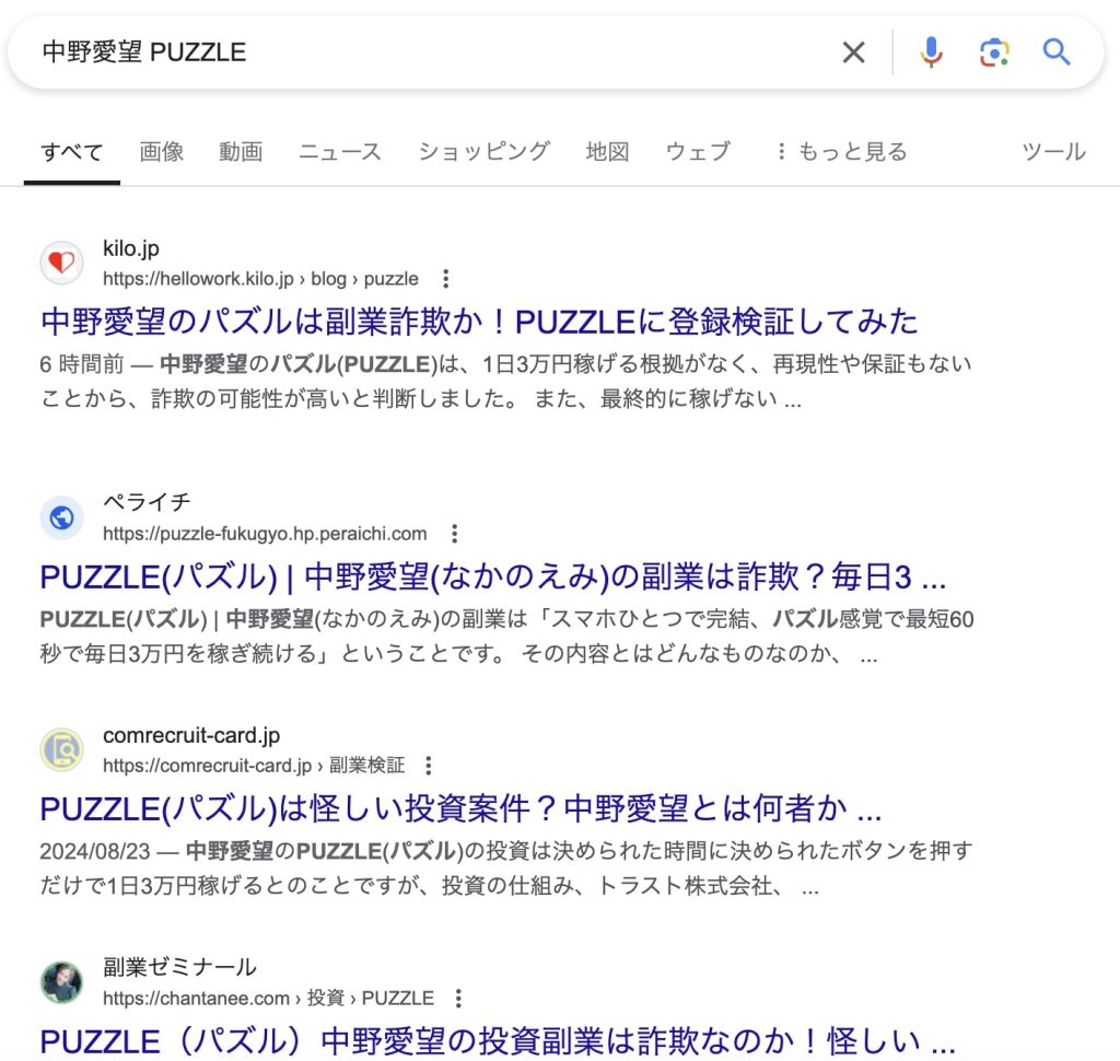 【中野愛望】PUZZLEの評判・口コミ